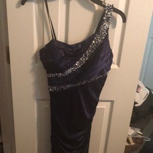 Blue/purple shirt prom dress